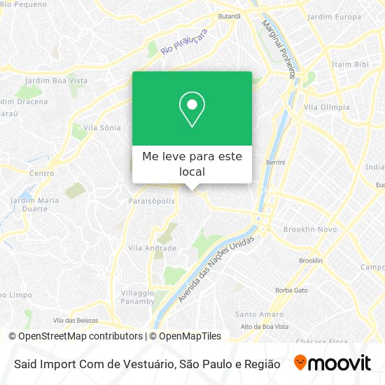 Said Import Com de Vestuário mapa