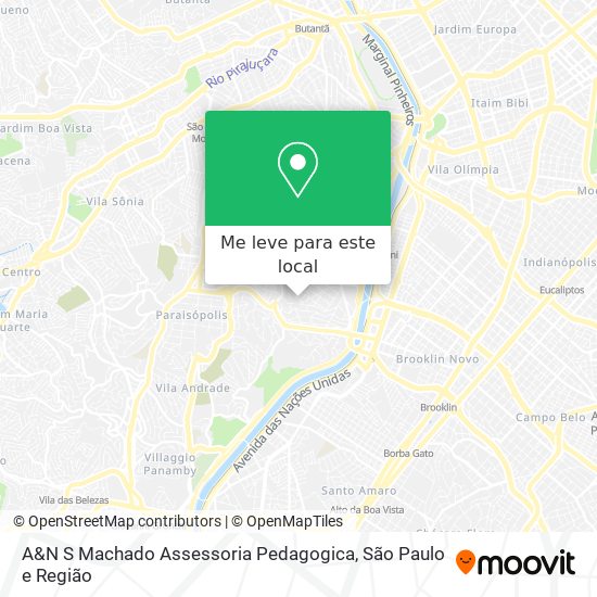 A&N S Machado Assessoria Pedagogica mapa