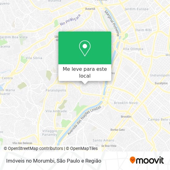 Imóveis no Morumbi mapa