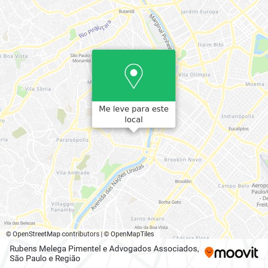 Rubens Melega Pimentel e Advogados Associados mapa