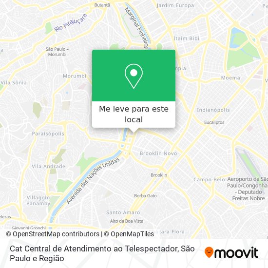 Cat Central de Atendimento ao Telespectador mapa