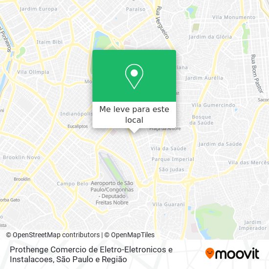 Prothenge Comercio de Eletro-Eletronicos e Instalacoes mapa