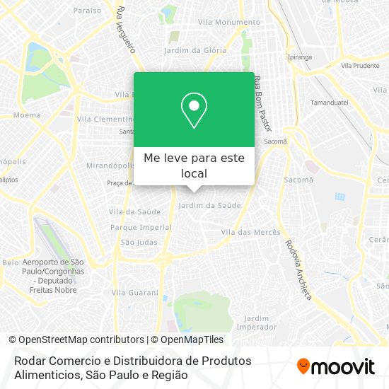 Rodar Comercio e Distribuidora de Produtos Alimenticios mapa