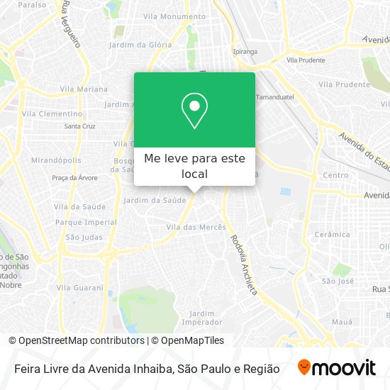 Feira Livre da Avenida Inhaiba mapa