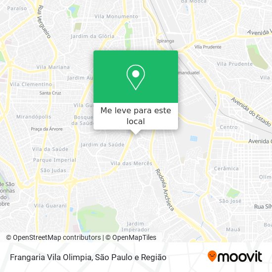 Frangaria Vila Olimpia mapa