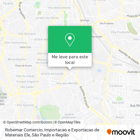 Robemar Comercio, Importacao e Exportacao de Materiais Ele mapa