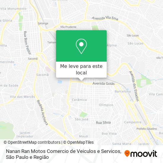 Nanan Ran Motos Comercio de Veiculos e Servicos mapa