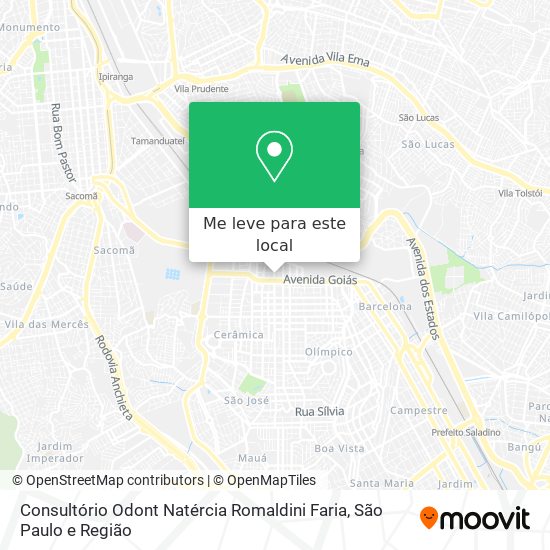 Consultório Odont Natércia Romaldini Faria mapa