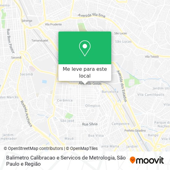 Balimetro Calibracao e Servicos de Metrologia mapa