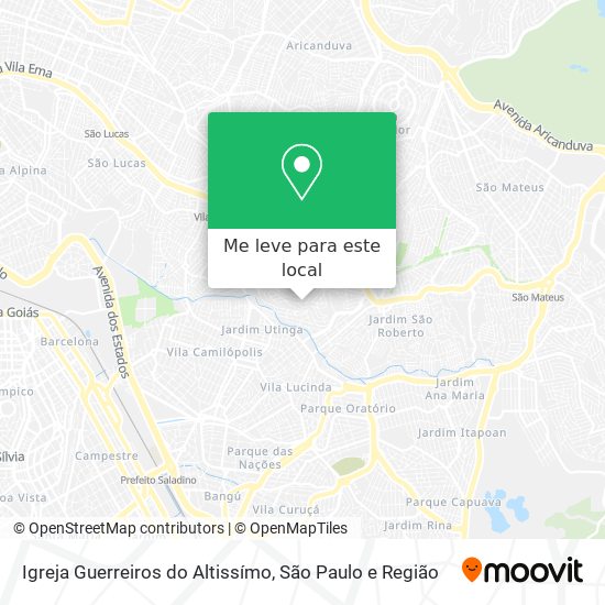 Igreja Guerreiros do Altissímo mapa