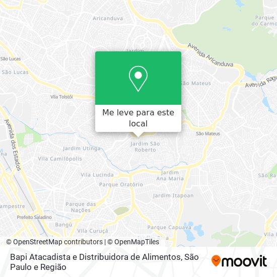 Bapi Atacadista e Distribuidora de Alimentos mapa