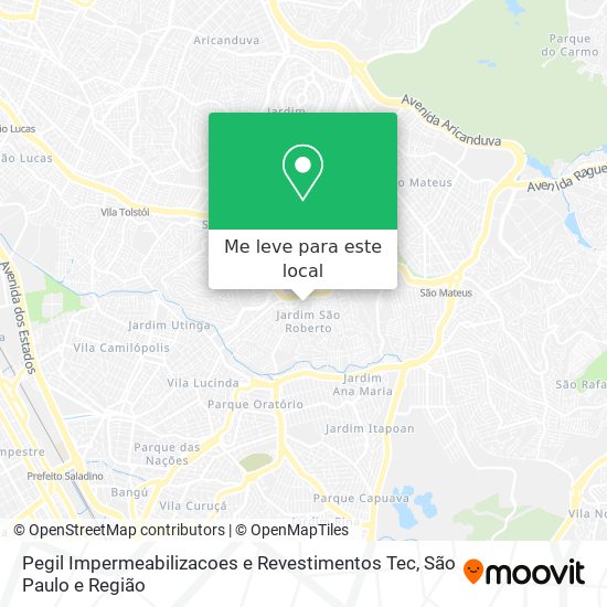 Pegil Impermeabilizacoes e Revestimentos Tec mapa