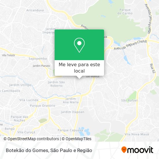 Botekão do Gomes mapa