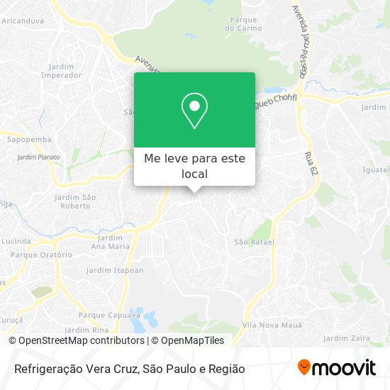 Refrigeração Vera Cruz mapa