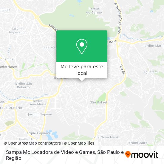 Sampa Mc Locadora de Video e Games mapa