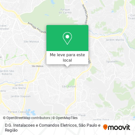 D.G. Instalacoes e Comandos Eletricos mapa