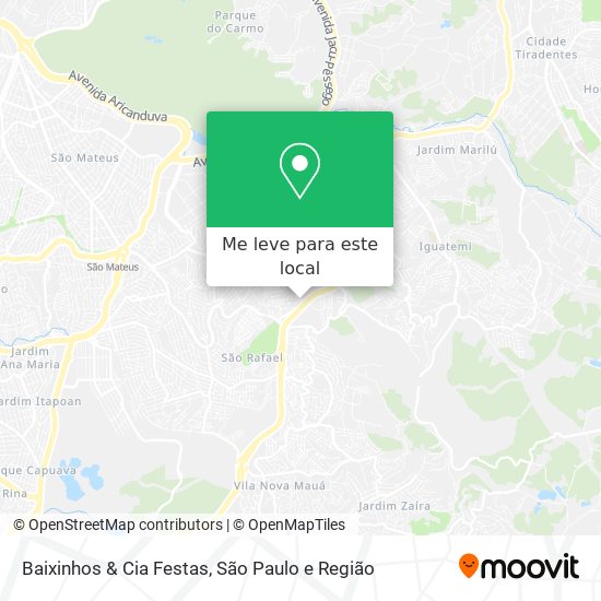 Baixinhos & Cia Festas mapa