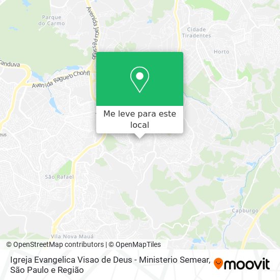 Igreja Evangelica Visao de Deus - Ministerio Semear mapa