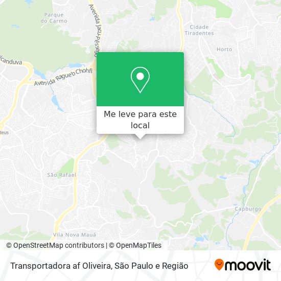 Transportadora af Oliveira mapa