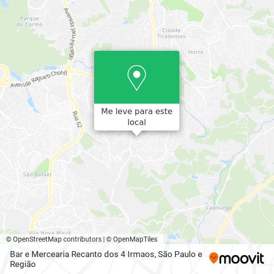 Bar e Mercearia Recanto dos 4 Irmaos mapa