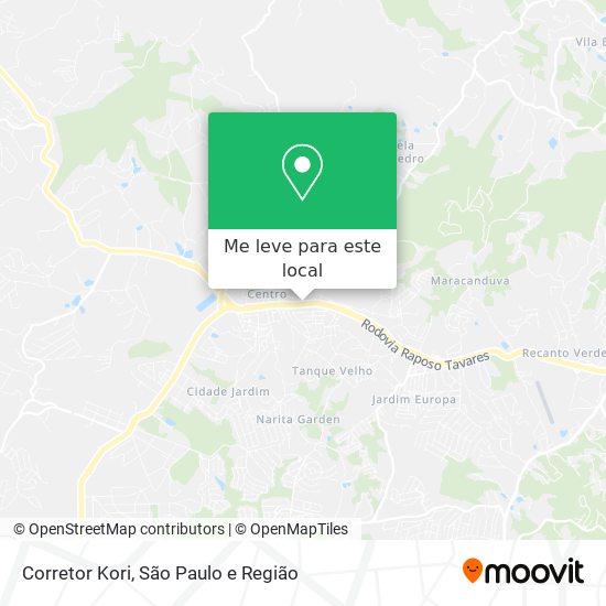 Corretor Kori mapa