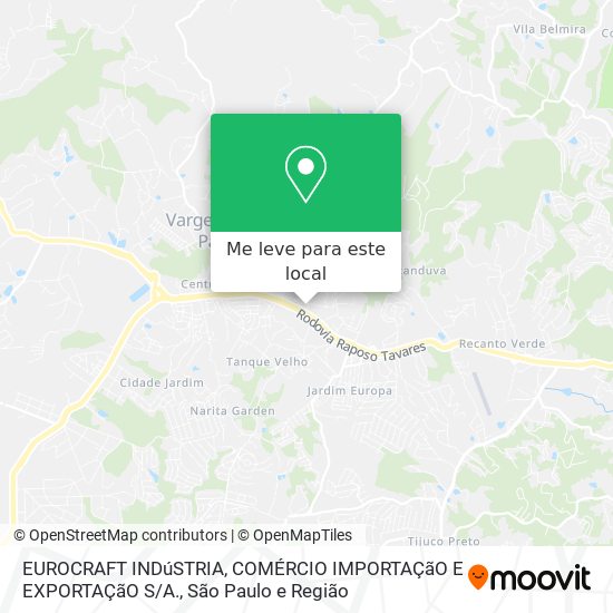 EUROCRAFT INDúSTRIA, COMÉRCIO IMPORTAÇãO E EXPORTAÇãO S / A. mapa