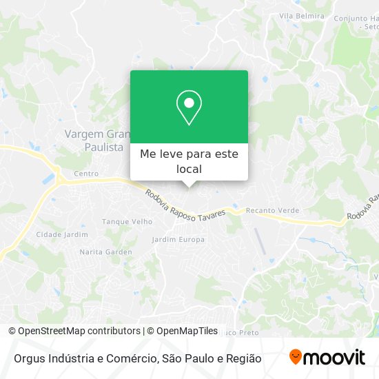 Orgus Indústria e Comércio mapa