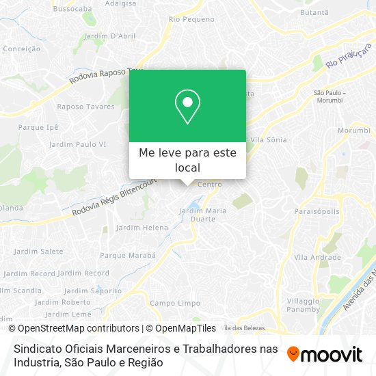 Sindicato Oficiais Marceneiros e Trabalhadores nas Industria mapa