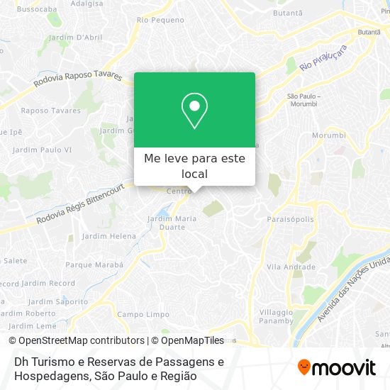 Dh Turismo e Reservas de Passagens e Hospedagens mapa