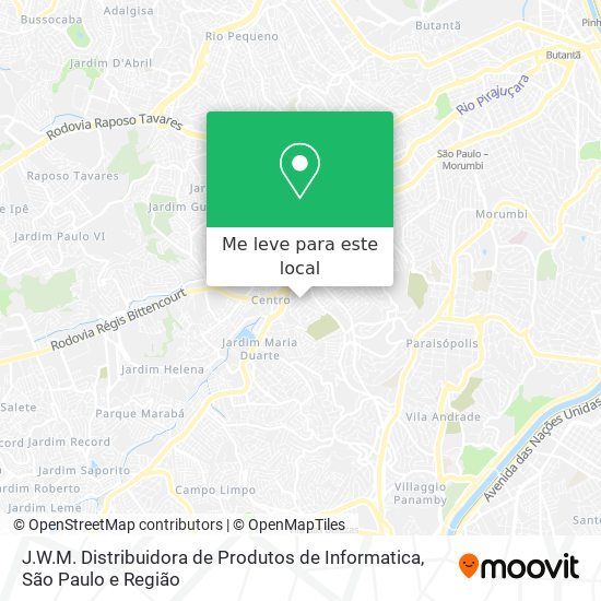 J.W.M. Distribuidora de Produtos de Informatica mapa