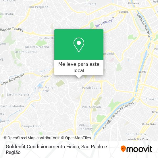 Goldenfit Condicionamento Fisico mapa