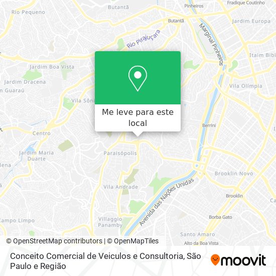 Conceito Comercial de Veiculos e Consultoria mapa