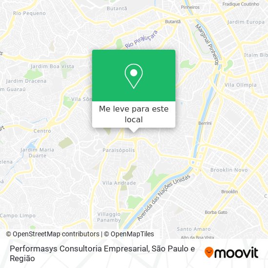 Performasys Consultoria Empresarial mapa