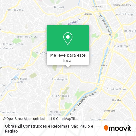 Obras-Zil Construcoes e Reformas mapa