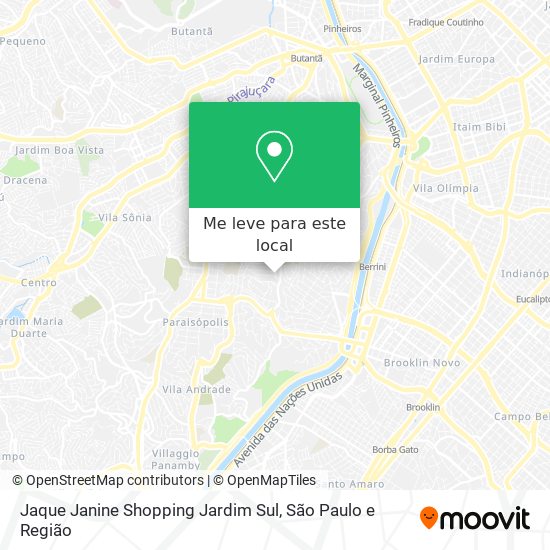 Jaque Janine Shopping Jardim Sul mapa