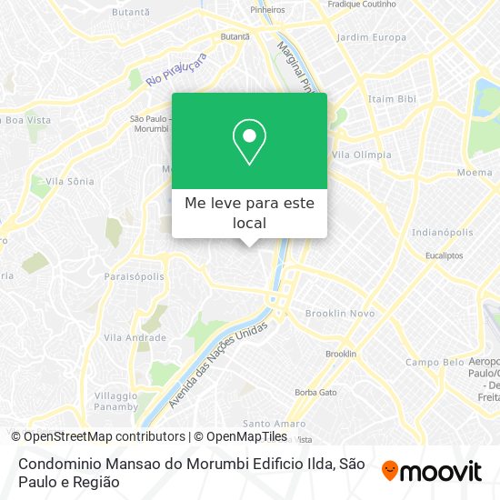 Condominio Mansao do Morumbi Edificio Ilda mapa