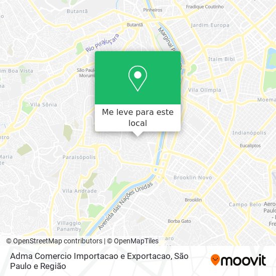 Adma Comercio Importacao e Exportacao mapa