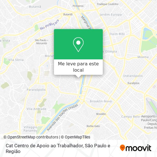 Cat Centro de Apoio ao Trabalhador mapa