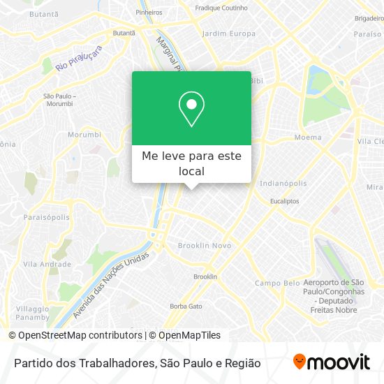 Partido dos Trabalhadores mapa