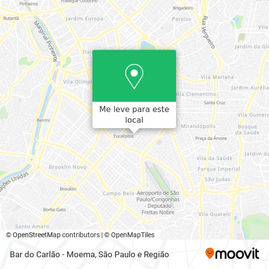 Bar do Carlão - Moema mapa
