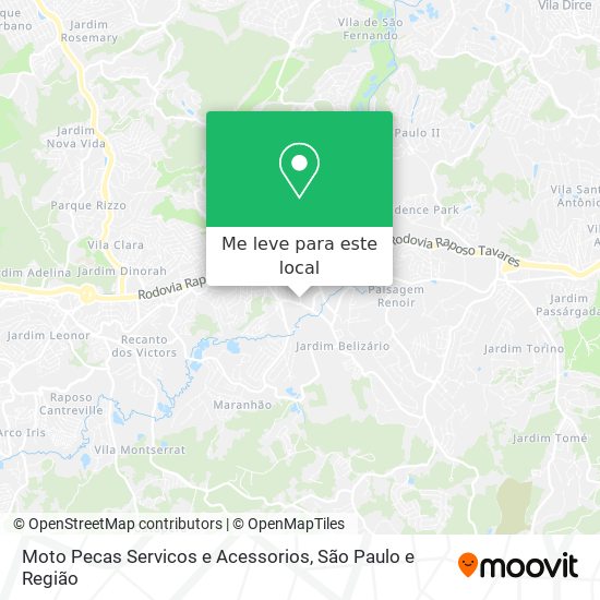 Moto Pecas Servicos e Acessorios mapa