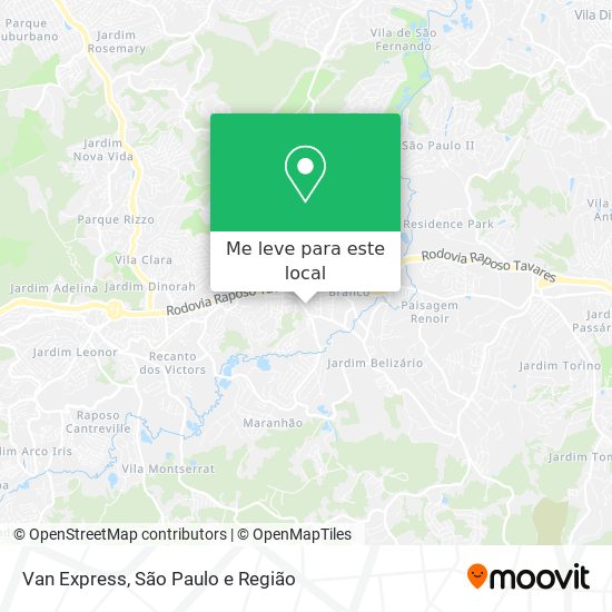 Van Express mapa