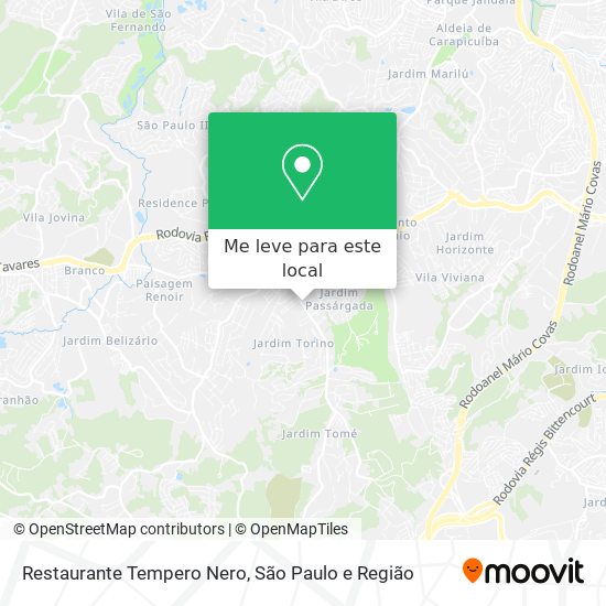 Restaurante Tempero Nero mapa