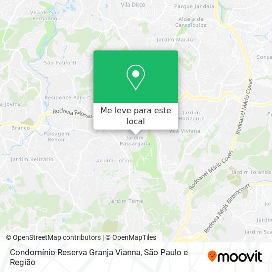 Condomínio Reserva Granja Vianna mapa