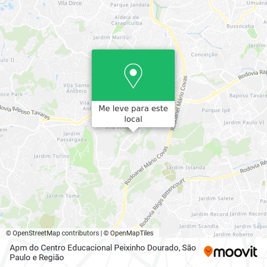 Apm do Centro Educacional Peixinho Dourado mapa