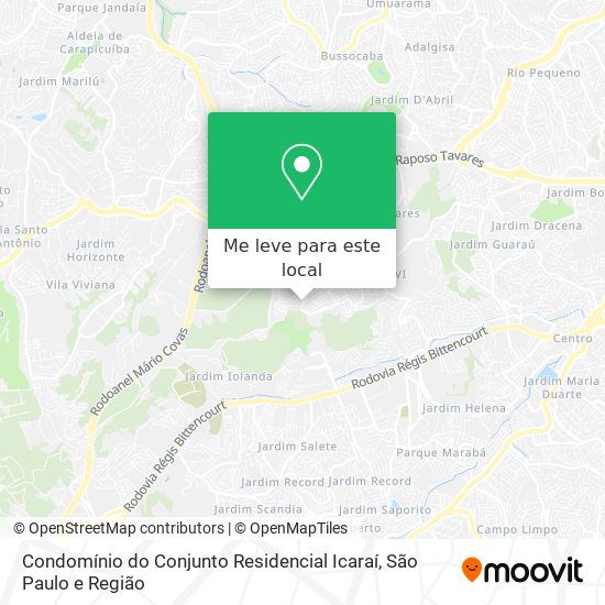 Condomínio do Conjunto Residencial Icaraí mapa