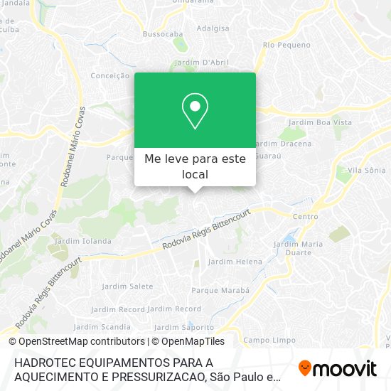 HADROTEC EQUIPAMENTOS PARA A AQUECIMENTO E PRESSURIZACAO mapa