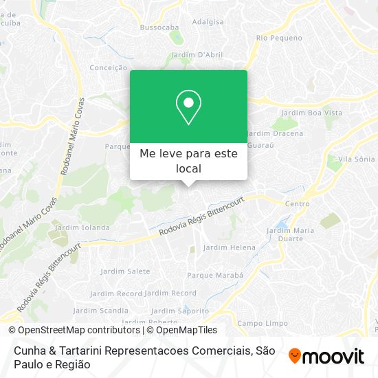 Cunha & Tartarini Representacoes Comerciais mapa