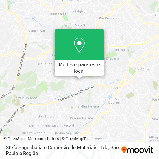 Stefa Engenharia e Comércio de Materiais Ltda mapa