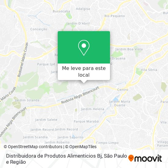 Distribuidora de Produtos Alimenticios Bj mapa